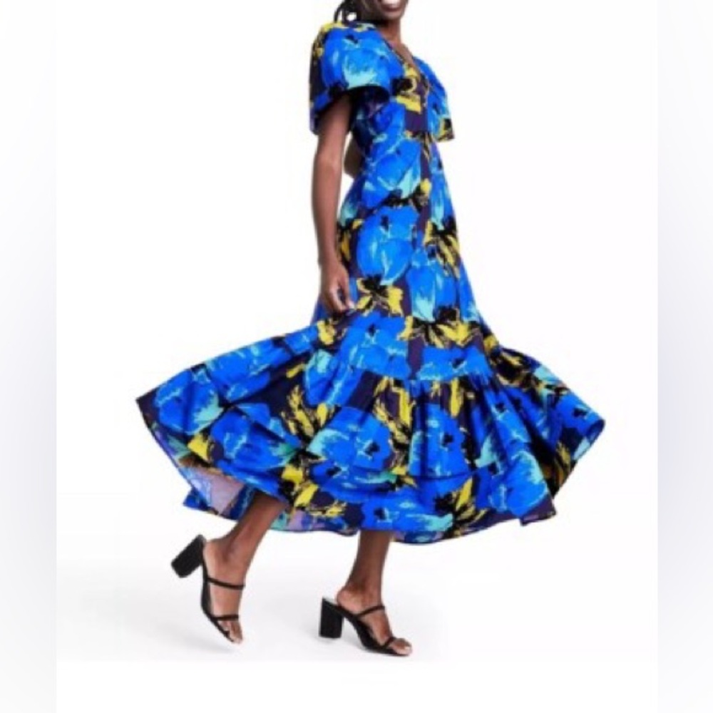 Christopher John Rogers x Target Puff Sleeve Maxi Dress Size 4